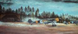 Antti Tani - Jussi Huotari - Virtuaalilentjt ry. Painting: O. Lehtinen.