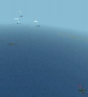 The Ju-88s on their way to taget, forming slowly into a squadron.